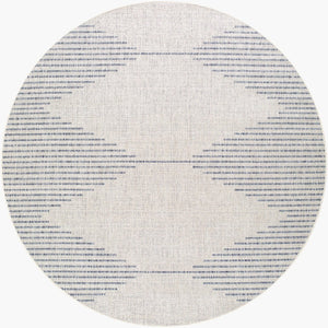 Livabliss Eagean Global Inspired Polypropylene Indoor Outdoor Rug for Entryways and Kitchens Oatmeal, Gray 7'10" x 7'10" Round EAG2418-710RD