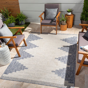 Livabliss Eagean Geometric Polypropylene Outdoor Runner Rug for Patios and High Traffic Areas EAG2420-2710