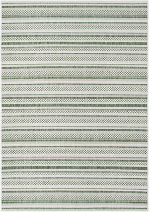 Livabliss Eagean Bohemian Global Flatweave Polypropylene Rug for Entryways and Patios Grass Green, Iv 4'3" x 5'11" EAG2422-43511