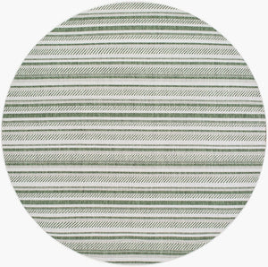 Livabliss Eagean Bohemian Global Flatweave Polypropylene Rug for Entryways and Patios Grass Green, Iv 6'7" x 6'7" Round EAG2422-67RD