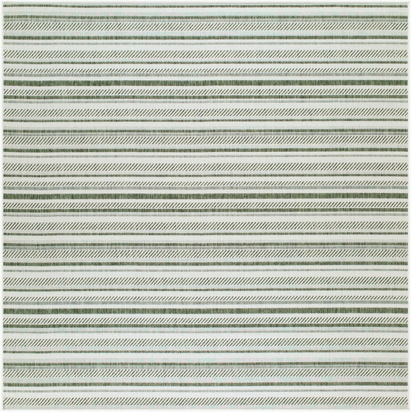Livabliss Eagean Bohemian Global Flatweave Polypropylene Rug for Entryways and Patios Grass Green, Iv 7'10" x 7'10" Square EAG2422-710SQ