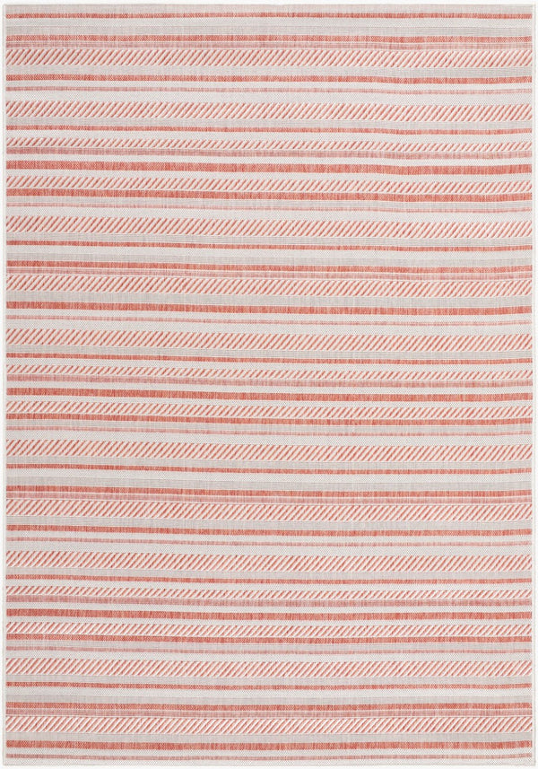 Livabliss Eagean Bohemian Flatweave Polypropylene Rug for Entryways Patios and Compact Spaces Rust, Ivory 2' x 2'11" EAG2423-2211