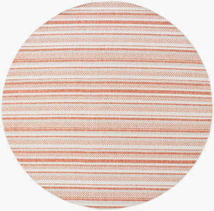 Livabliss Eagean Bohemian Flatweave Polypropylene Rug for Entryways Patios and Compact Spaces Rust, Ivory 6'7" x 6'7" EAG2423-67RD