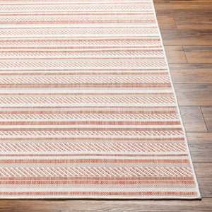 Livabliss Eagean Bohemian Flatweave Polypropylene Rug for Entryways Patios and Compact Spaces Rust, Ivory 2' x 2'11" EAG2423-2211