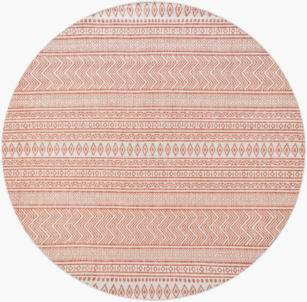 Livabliss Eagean Flatweave Polypropylene Bohemian Rug Turkish Woven Global Pattern Indoor Outdoor EAG2426-67RD