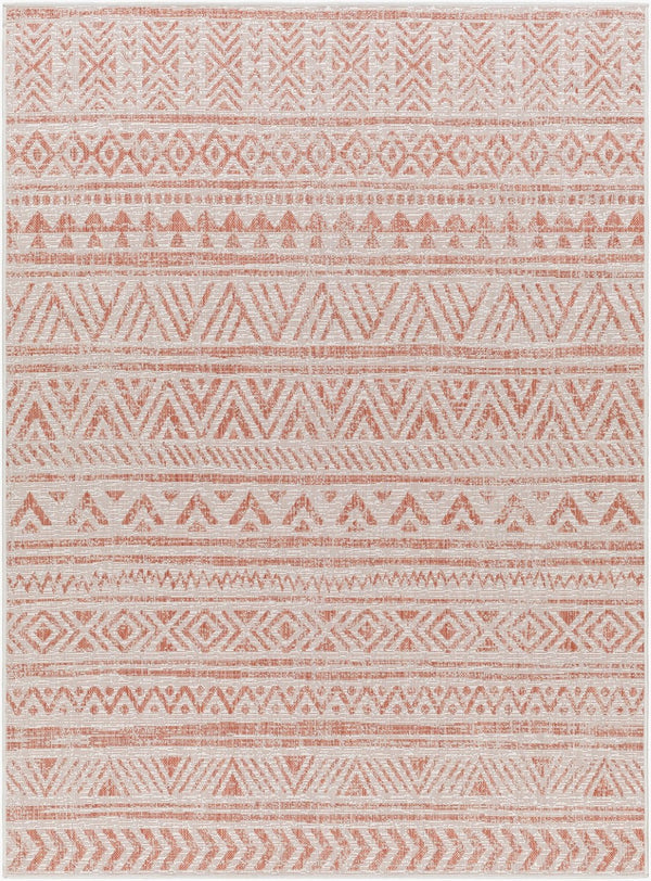 Livabliss Eagean Turkish Machine Woven Polypropylene Rug for Entryways Patios and High Traffic Areas Rust, Ivory 2' x 2'11" EAG2430-2211