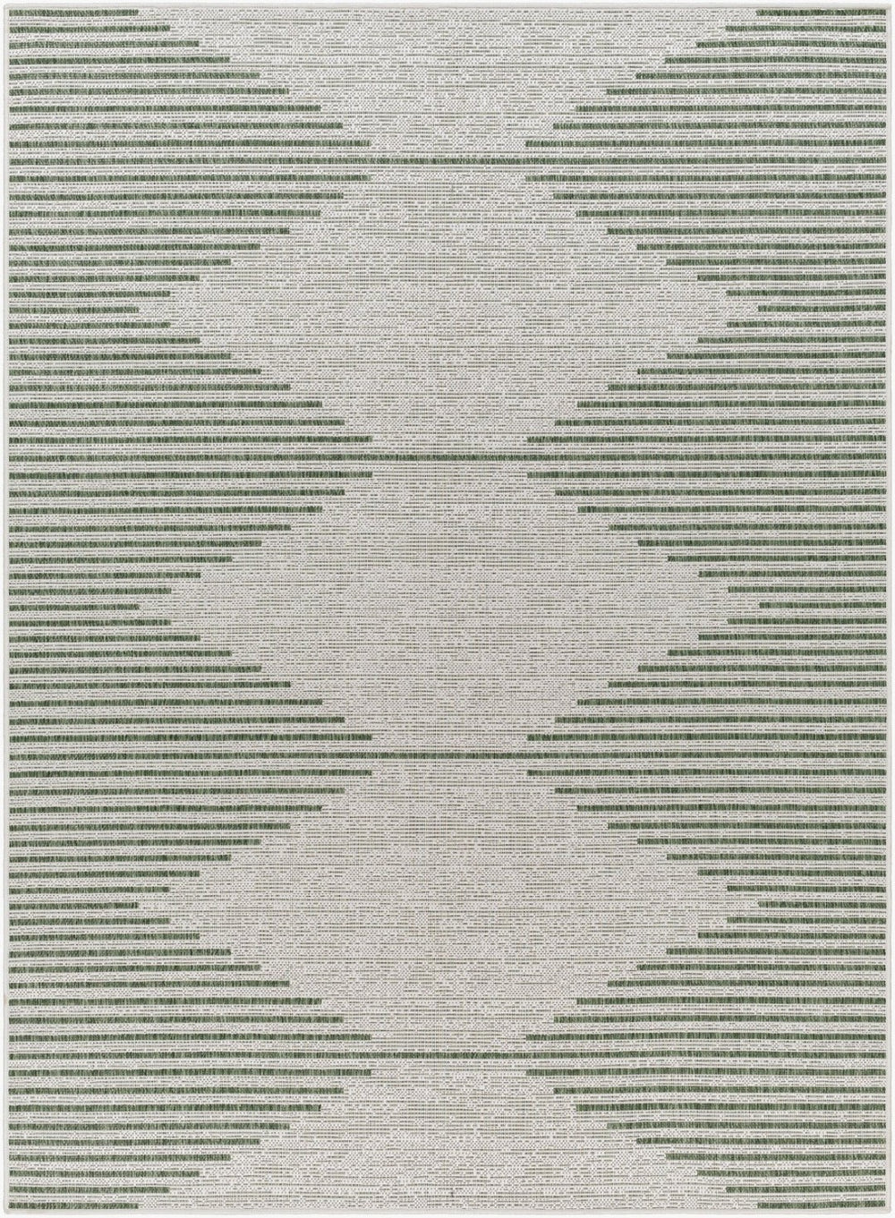Livabliss Eagean Global Pattern Polypropylene Indoor Outdoor Rug for Entryways and Patios Grass Green, Iv 8'10" x 12' EAG2432-81012
