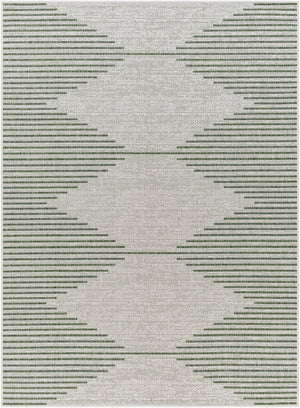 Livabliss Eagean Global Pattern Polypropylene Indoor Outdoor Rug for Entryways and Patios Grass Green, Iv 8'10" x 12' EAG2432-81012