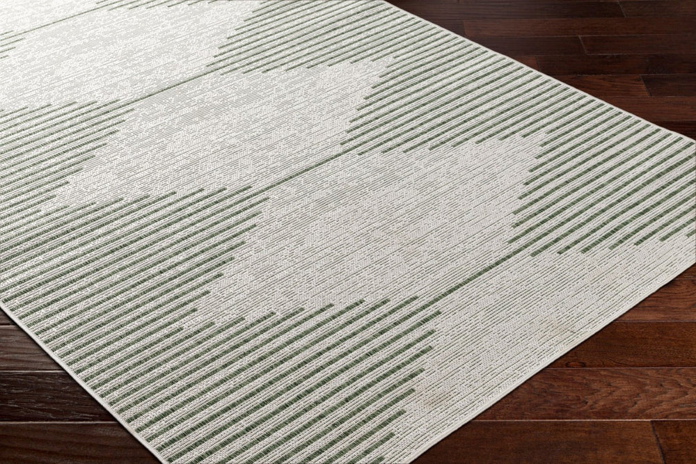 Livabliss Eagean Global Pattern Polypropylene Indoor Outdoor Rug for Entryways and Patios Grass Green, Iv 8'10" x 12' EAG2432-81012