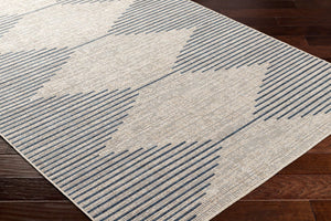 Livabliss Eagean Bohemian Global Polypropylene Area Rug for Indoor Outdoor High Traffic Spaces Navy, Light Bei 5'3" x 7'7" EAG2434-5377