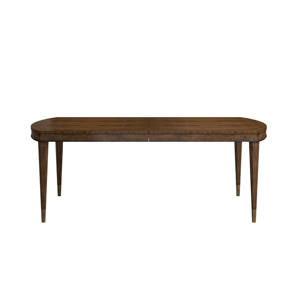 A.R.T. Furniture Eave Elegant Dining Table In Quartered Walnut With Stunning Diamond Pattern And Tapered Legs Brown Material(S), Poplar And Parawood Solids,Walnut Veneer 336222-1860