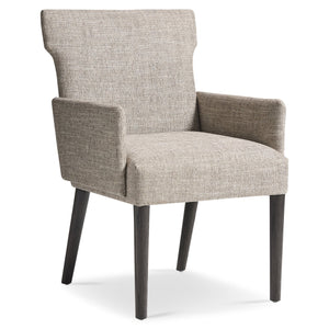 Bernhardt Bernhardt Geneve Sculptural Upholstered Accent Chair with Wire-brushed Oak Legs 392542