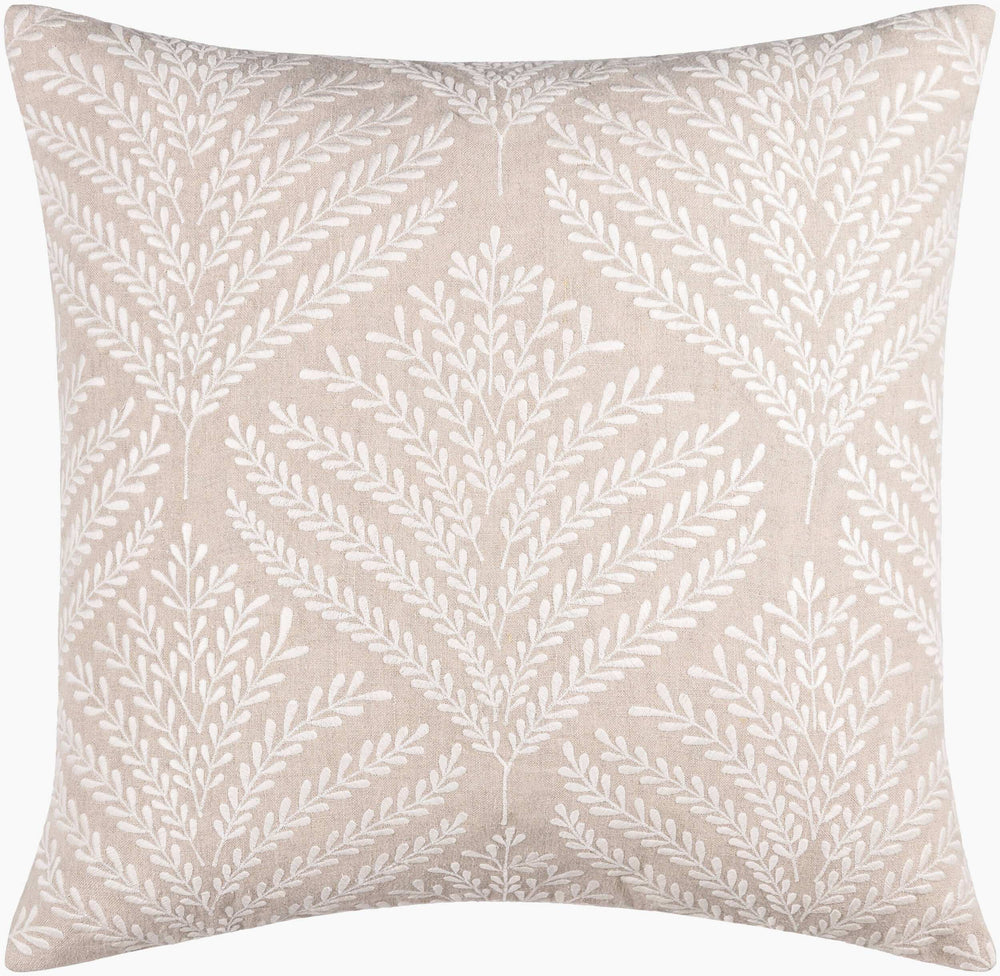 Surya Eliana 18" Accent Pillow - Luxurious Linen Decor With Traditional Elegance & Easy Care For Your Home Beige Linen,Linen Eal001-2020p