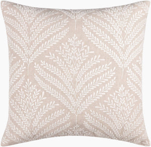 Surya Eliana 18" Accent Pillow - Luxurious Linen Decor With Traditional Elegance & Easy Care For Your Home Beige Linen,Linen Eal001-2020p