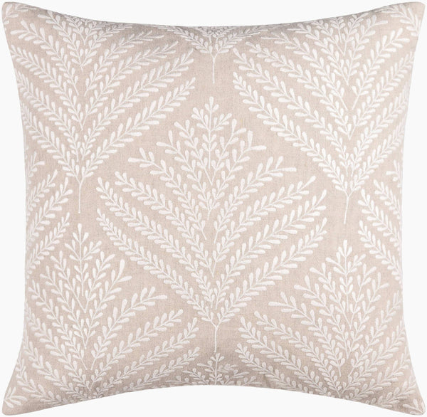 Surya Eliana 18" Accent Pillow - Luxurious Linen Decor With Traditional Elegance & Easy Care For Your Home Beige Linen,Linen Eal001-2020p