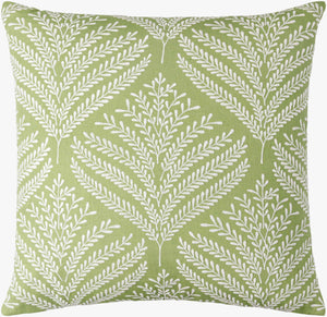 Surya Eliana 18" Accent Pillow - Luxurious Linen Decor With Traditional Elegance & Easy Care For Your Home Olive Linen,Linen Eal003-2020