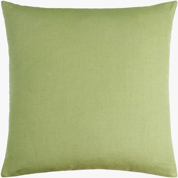Surya Eliana 18" Accent Pillow - Luxurious Linen Decor With Traditional Elegance & Easy Care For Your Home Olive Linen,Linen Eal003-2020
