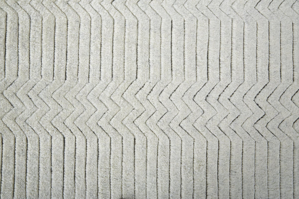 Feizy Rugs Matson Hand Knotted Wool Rug By Thom Filicia - Transitional Style With High-low Pile Texture Ivory Wool T14t6031ivy000e50