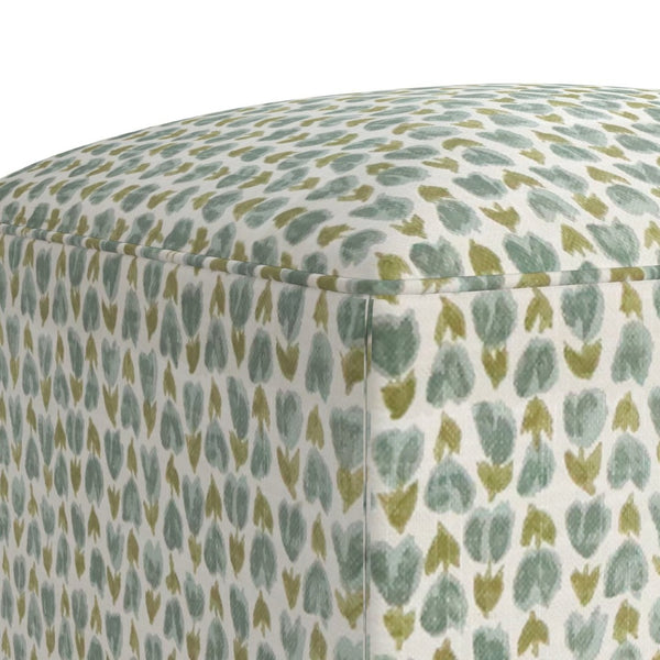 A.R.T. Furniture Lowry Ottoman - Plush Dusty Rose Accent Piece with Scalloped Base for Stylish Living Spaces Blue 738504-5100