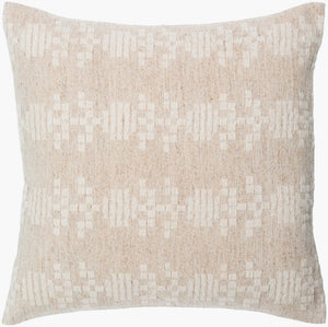 Livabliss Elara Artisan Woven Throw Pillow Polyester Cotton Wool Blend Traditional Pattern EAR001-1818P