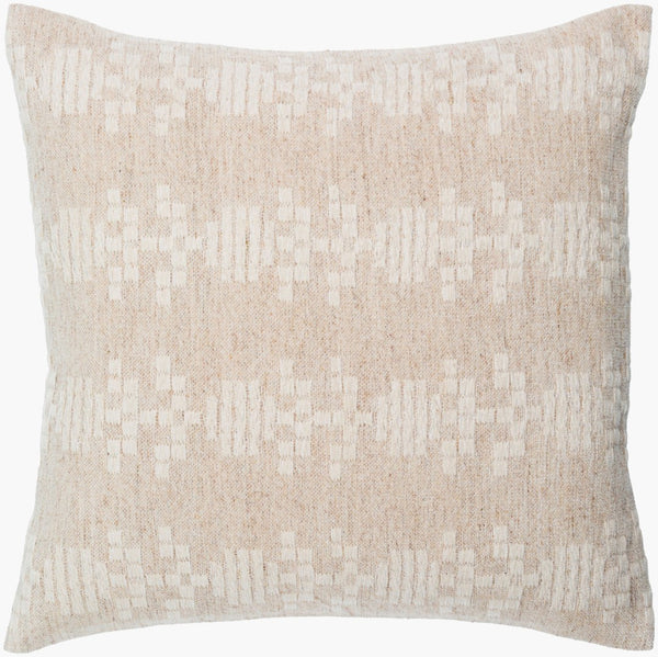 Livabliss Elara Artisan Woven Throw Pillow Polyester Cotton Wool Blend Traditional Pattern EAR001-1818P
