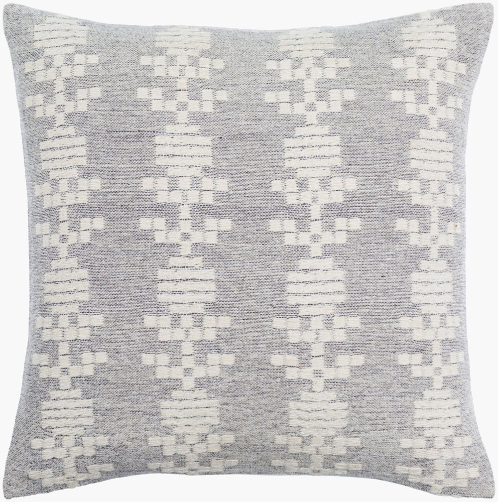 Livabliss Elara Wool Cotton Blend Square Accent Pillow Traditional Pattern for Sofa or Chair EAR002-2222
