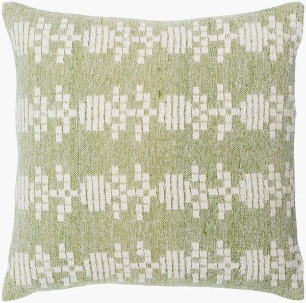 Livabliss Elara Artisan Woven Throw Pillow Wool Blend Soft Textured Square Sofa Accent EAR003-1818