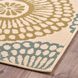 Christopher Knight Home® - Noble House - Anniston Indoor Floral 5 X 8 Area Rug, Beige and Blue