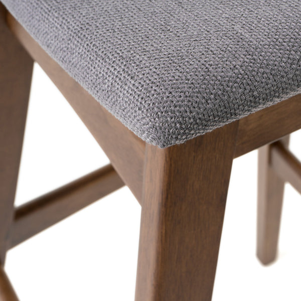 English Elm Christopher Knight Home® - Bar Stool - Stylish Dark Grey Upholstered Seating With Mid-Century Modern Design For Your Home Bar 58922.00DGY