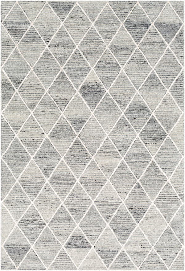 Surya Eaton 2' X 3' Handmade Viscose & Wool Area Rug - Luxurious Modern Style For Elegant Home Decor Light Gray Wool,Viscose Eat2302-23
