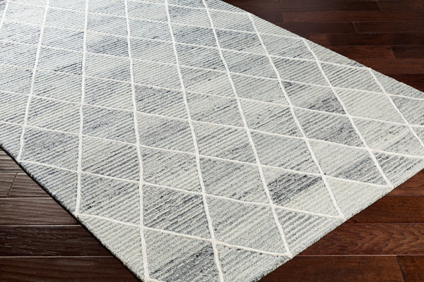 Surya Eaton 2' X 3' Handmade Viscose & Wool Area Rug - Luxurious Modern Style For Elegant Home Decor Light Gray Wool,Viscose Eat2302-23