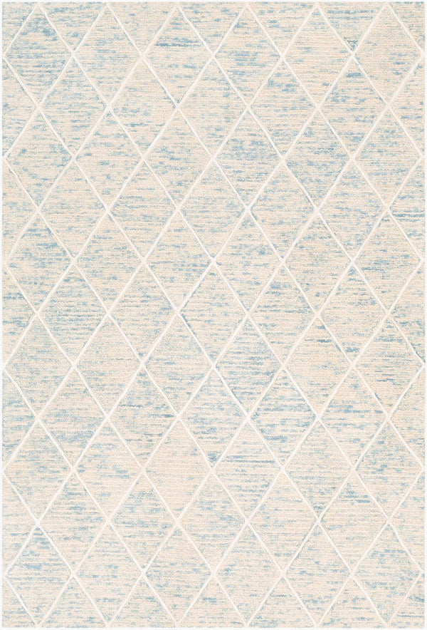 Surya Eaton 2' X 3' Handmade Viscose & Wool Area Rug - Luxurious Modern Style For Elegant Home Decor Pale Blue Wool,Viscose Eat2304-46