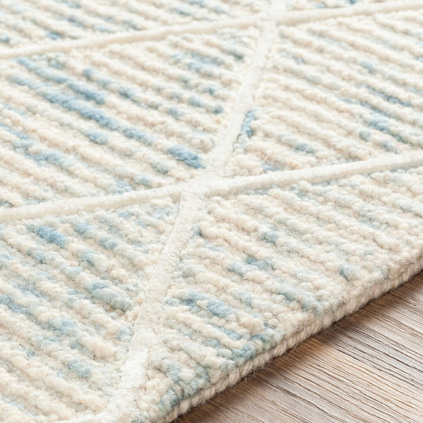 Surya Eaton 2' X 3' Handmade Viscose & Wool Area Rug - Luxurious Modern Style For Elegant Home Decor Pale Blue Wool,Viscose Eat2304-46