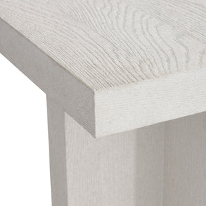 Bernhardt Bernhardt Sandblasted White Blythe Side Table — Modern Rustic Square Top With Cross-Shaped Base, 24" 485111