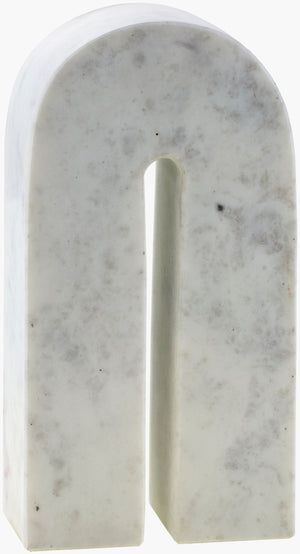 Surya Calenzana Elegant Marble Decorative Sculpture - Modern Minimalist Home Accent For Artistic Sophistication White Marble Eaz005-842