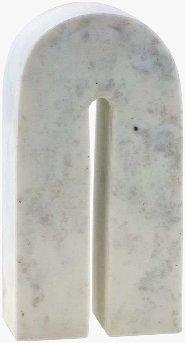 Surya Calenzana Elegant Marble Decorative Sculpture - Modern Minimalist Home Accent For Artistic Sophistication White Marble Eaz005-842