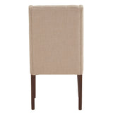 Homelegance By Top-Line Griffin Tufted Linen Upholstered Side Chairs (Set of 2) Beige Rubberwood