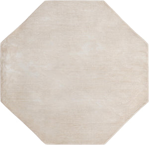 Unique Loom Finsbury Kate Machine Made Solid Rug Ivory, Beige 7' 10" x 7' 10"