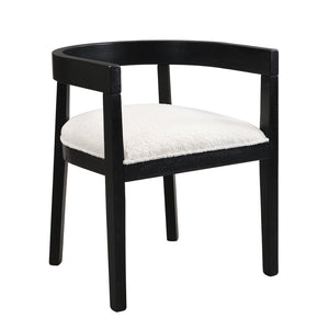 English Elm Christopher Knight Home® - DINING Club Chair Set 2pcs - Beige Fabric Upholstery, Black Rubberwood Frame, Mid-Century Modern Comfort N771P195505H