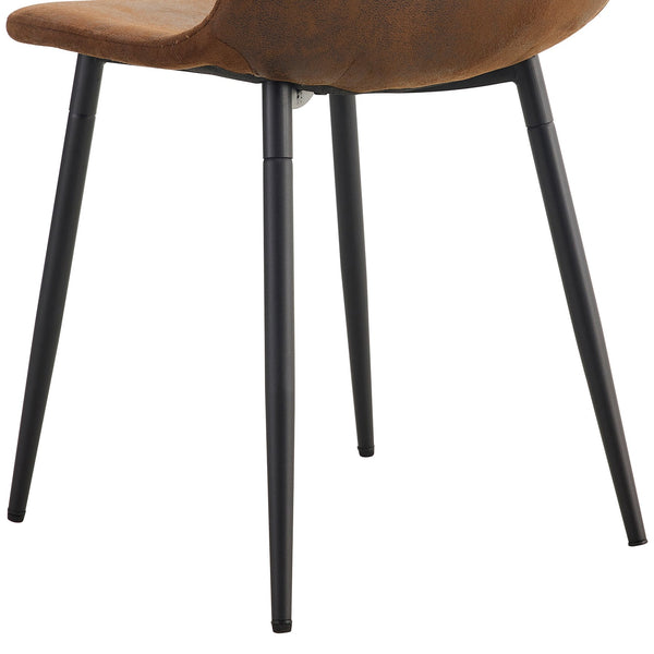 English Elm Expandable Walnut Dining Set with Six Upholstered Chairs for Modern Home Interiors W1151S04710