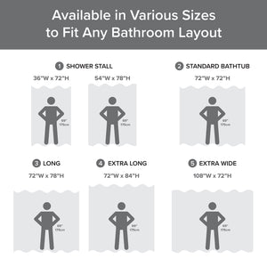 JLA Home Madison Park - Shower Madison Park Spa Waffle Curtain with 3M Scotchgard Water-Repellent Finish for Spa Elegance Charcoal MP70-8555