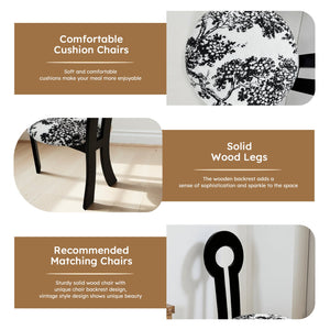 English Elm Dining Chairs Set Of 2 - Elegant Linen Upholstered Wood Grain Design For Modern Dining Spaces W2700P338558