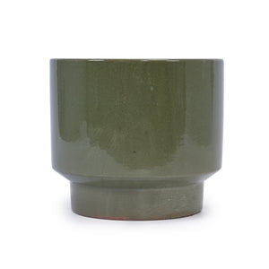 English Elm 3 Pieces Ceramic Flowerpot Set - Handcrafted Antique Light Green Planters For Stylish Spaces W3273P321545