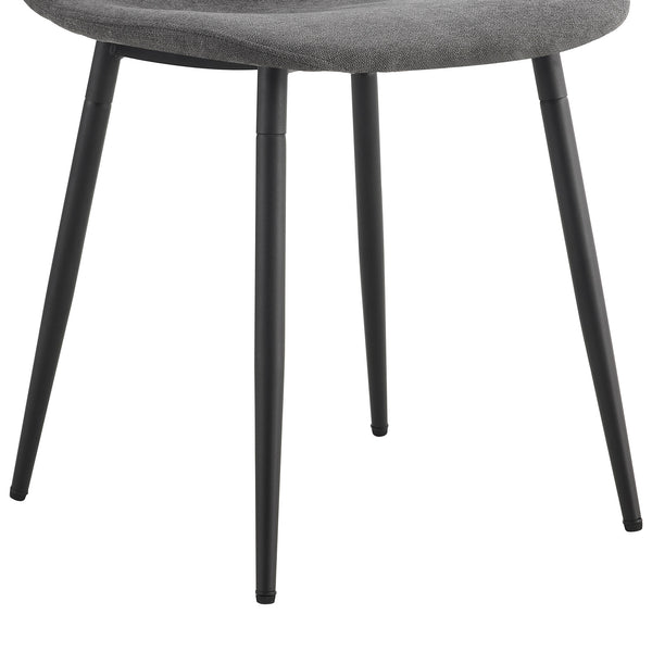English Elm Table and Chair Set Marble Glass Top with Charcoal Linen Seats for Modern Dining W1151S04665