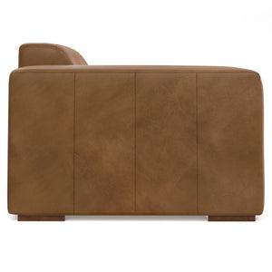 English Elm Rex Left Arm Sofa Module - Luxurious Caramel Brown Leather, Modern Comfort, And Customizable Design B136P199274-GIGA