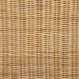 English Elm Modern Rattan Woven Mahogany Dining Chair Bohemian Tall Backrest Organic Style B2750P470071