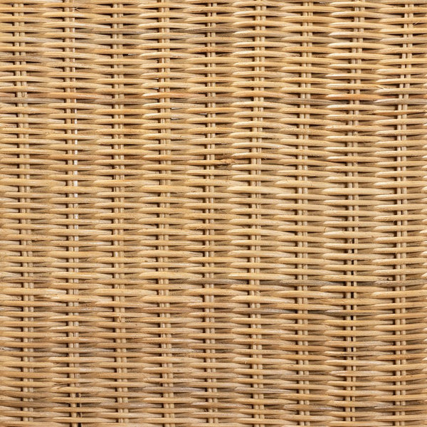 English Elm Modern Rattan Woven Mahogany Dining Chair Bohemian Tall Backrest Organic Style B2750P470071