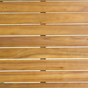 English Elm Gavin Outdoor Acacia Wood Coffee Table Low Profile Slatted Top for Lounge Seating 67309.00