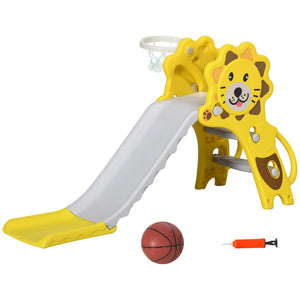 English Elm Qaba Toddler Indoor Slide with Basketball Hoop Active Play Set for Ages 18 to 36 Months W2225P217355