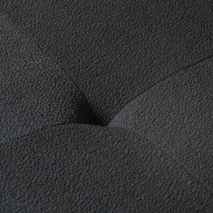 English Elm Urban Modern Modular Sofa Teddy Fleece Capitonné Design High Modularity Plush Comfort Corner Ready for Cozy Living Spaces Black B341S00037